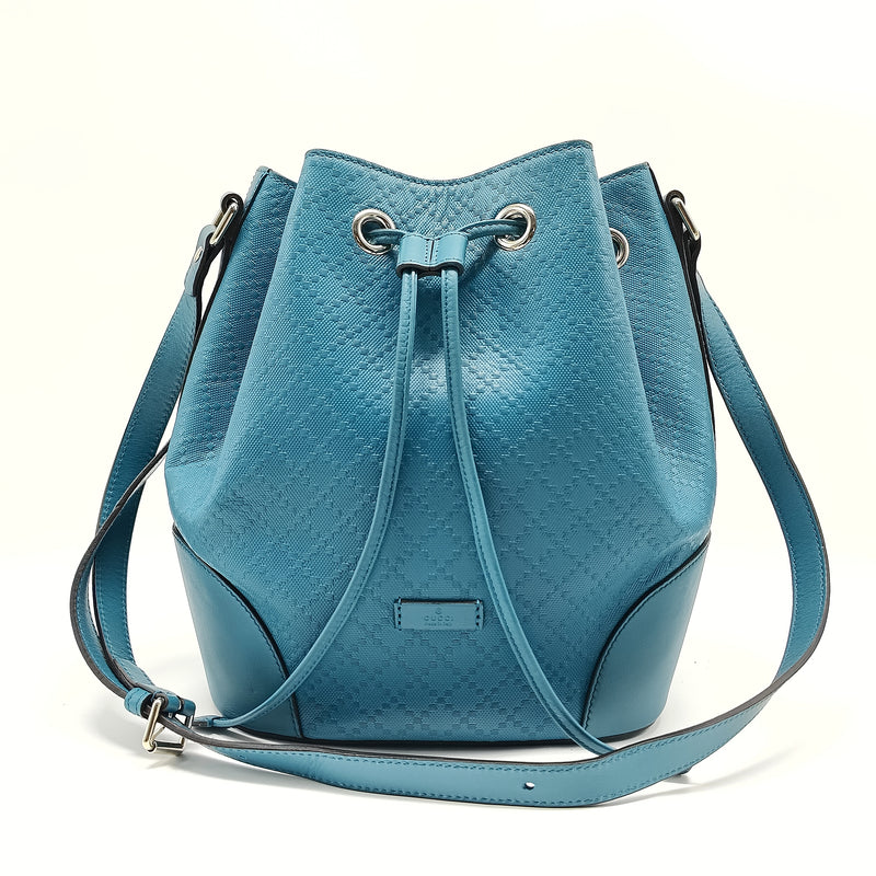 Bright Bucket Bag Diamante Leather Large