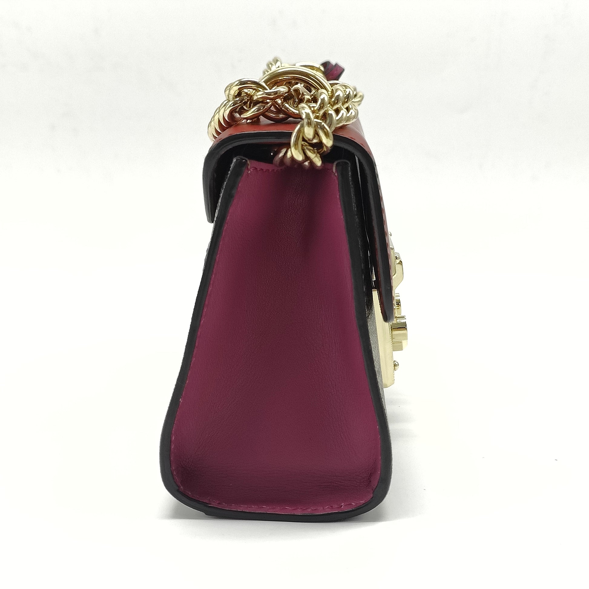 Padlock Shoulder Bag GG Coated Canvas and Leather Small
