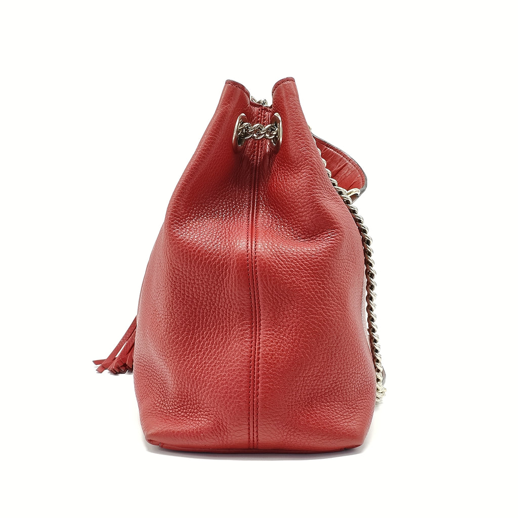 Soho Chain Strap Shoulder Bag Leather Medium