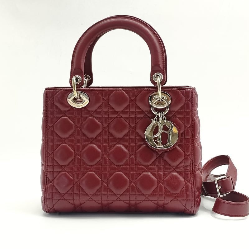 Lady Dior Bag Cannage Quilt Lambskin Medium