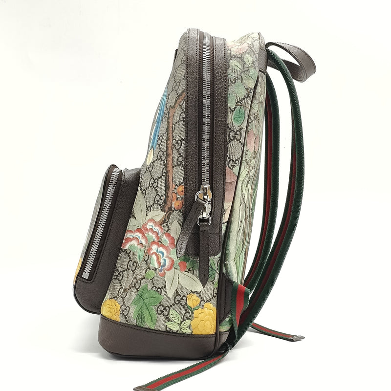 Zip Pocket Backpack Tian Print GG Coated Canvas