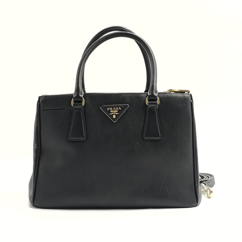 Double Zip Lux Tote Saffiano Leather