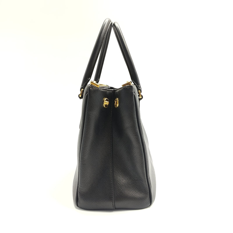 Double Zip Lux Tote Saffiano Leather