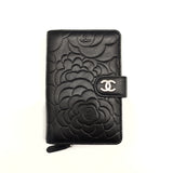 CC French Wallet Camellia Lambskin Small