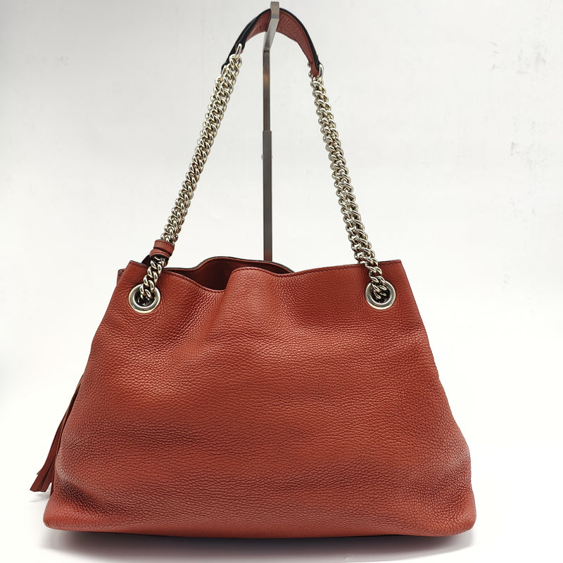 Soho Chain Strap Shoulder Bag Leather