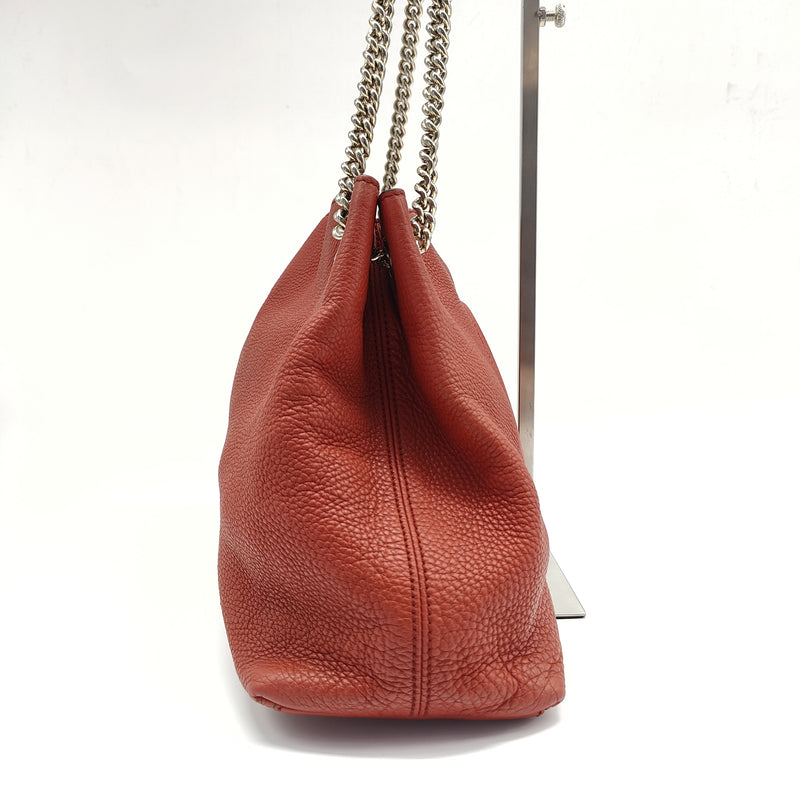 Soho Chain Strap Shoulder Bag Leather