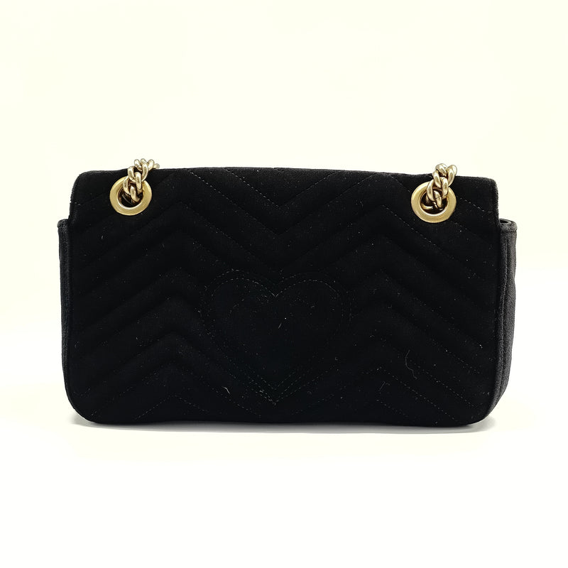 GG Marmont Flap Bag Embellished Matelasse Velvet