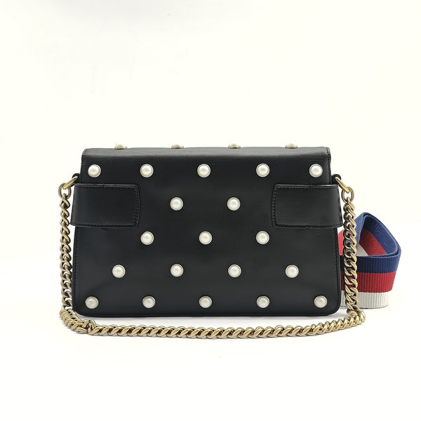 Broadway Pearly Bee Shoulder Bag Embellished Leather Mini