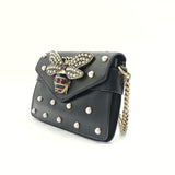 Broadway Pearly Bee Shoulder Bag Embellished Leather Mini