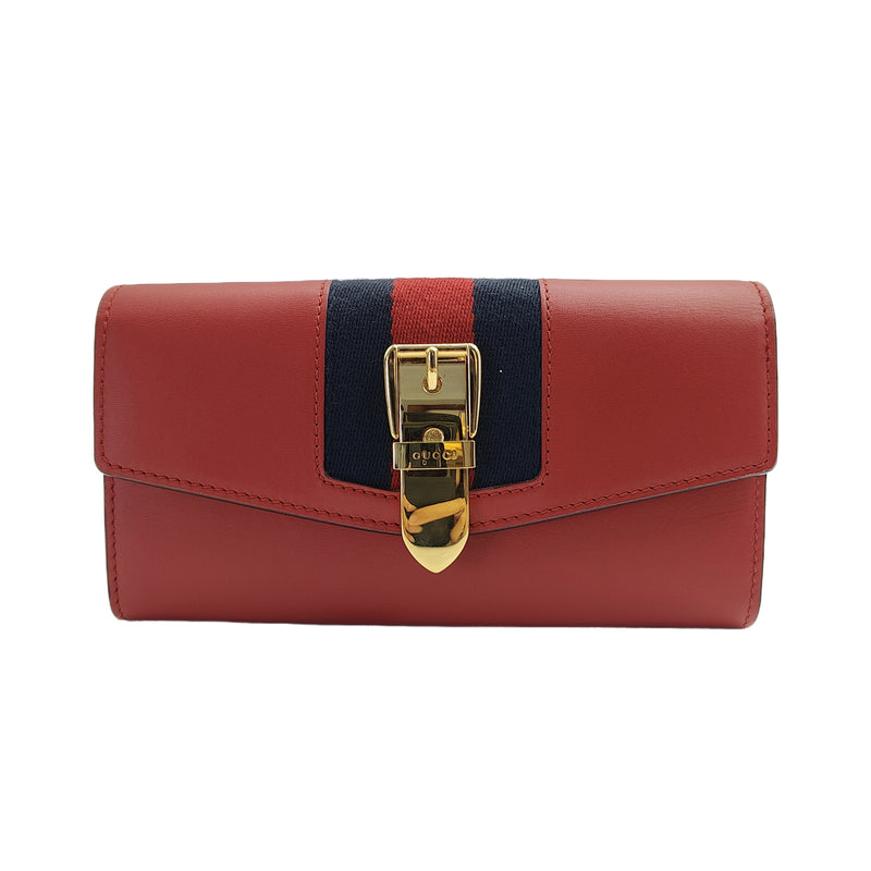 Sylvie Red Leather Continental Wallet