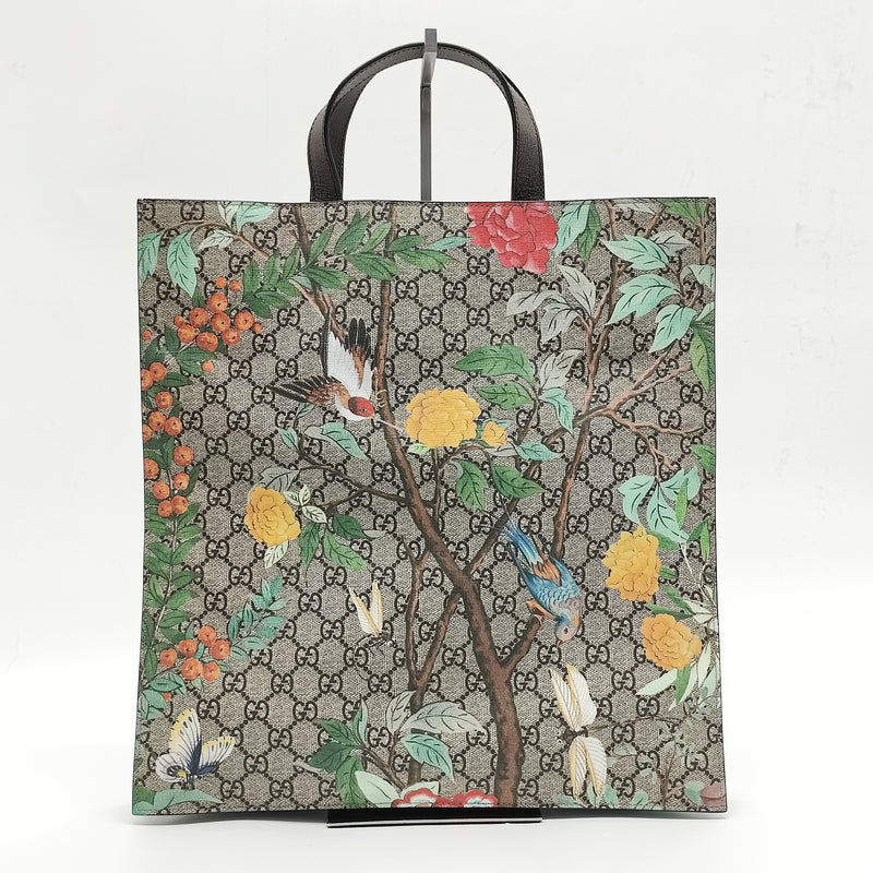 Convertible Soft Open Tote Tian Print GG Coated Canvas Tall