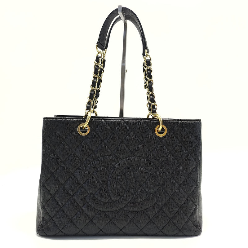 Grand Shopping Tote Quilted Caviar