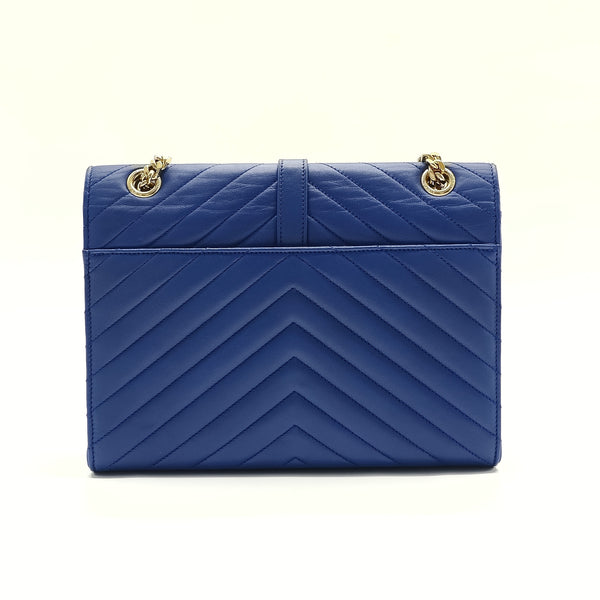 Classic Monogram Envelope Satchel Matelasse Chevron Leather