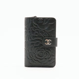 CC French Wallet Camellia Lambskin Small