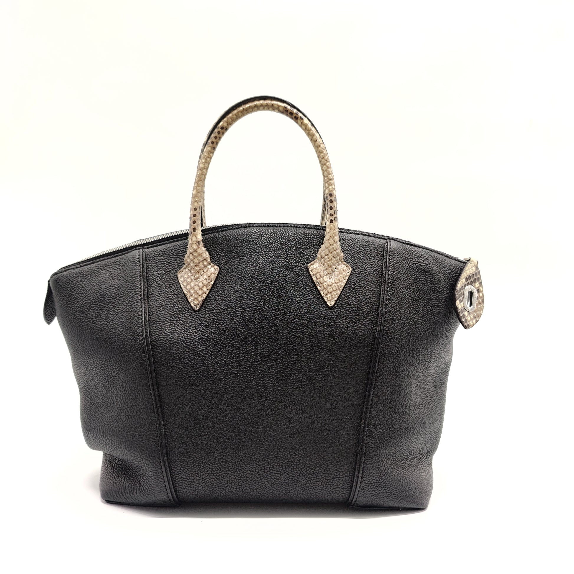 Soft Lockit Handbag Leather with Python