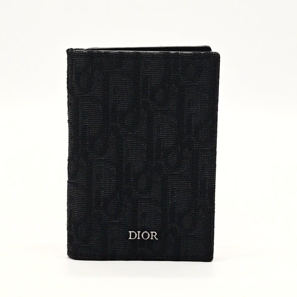 Oblique Bi-Fold Card Holder Black For Gisel
