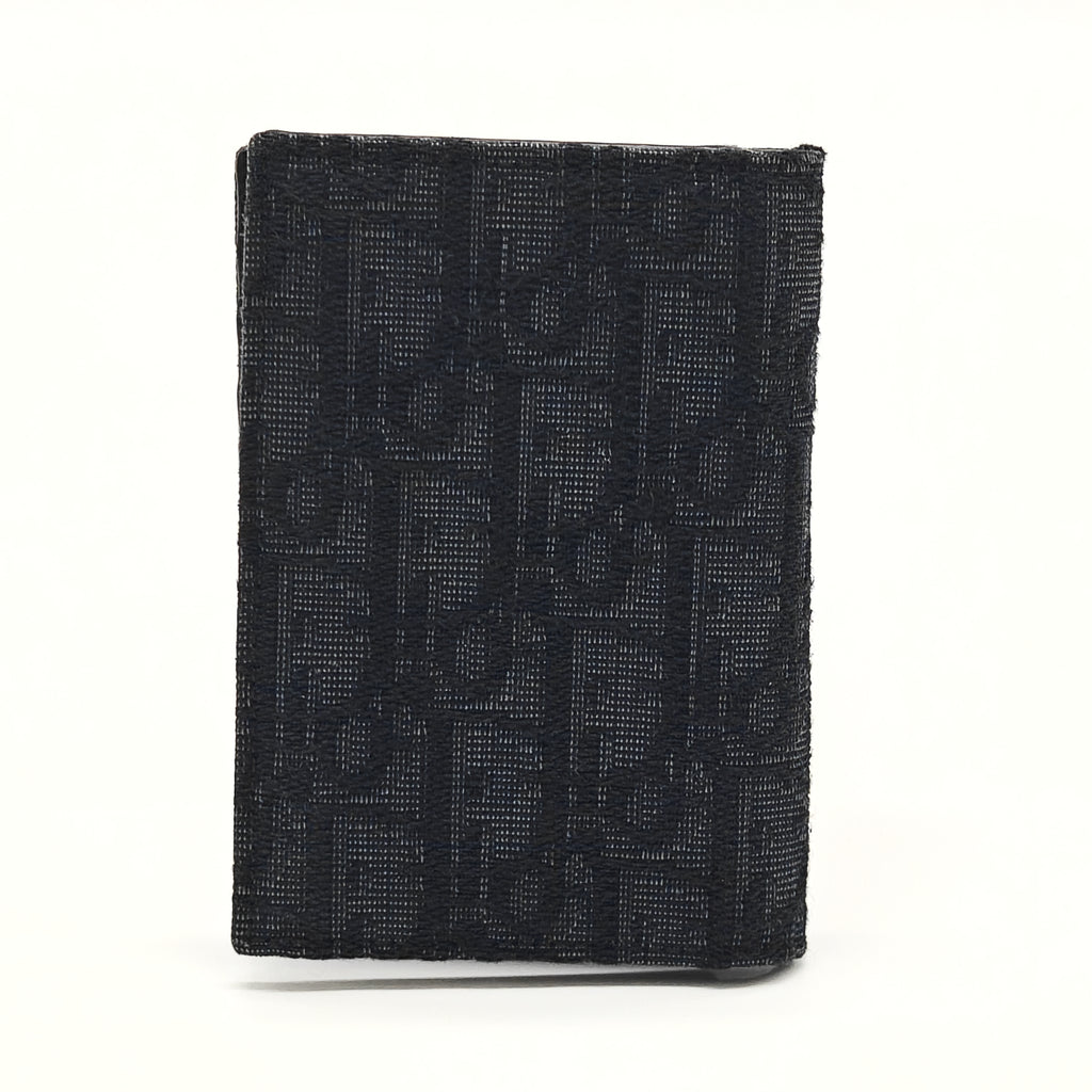 Oblique Bi-Fold Card Holder Black For Gisel