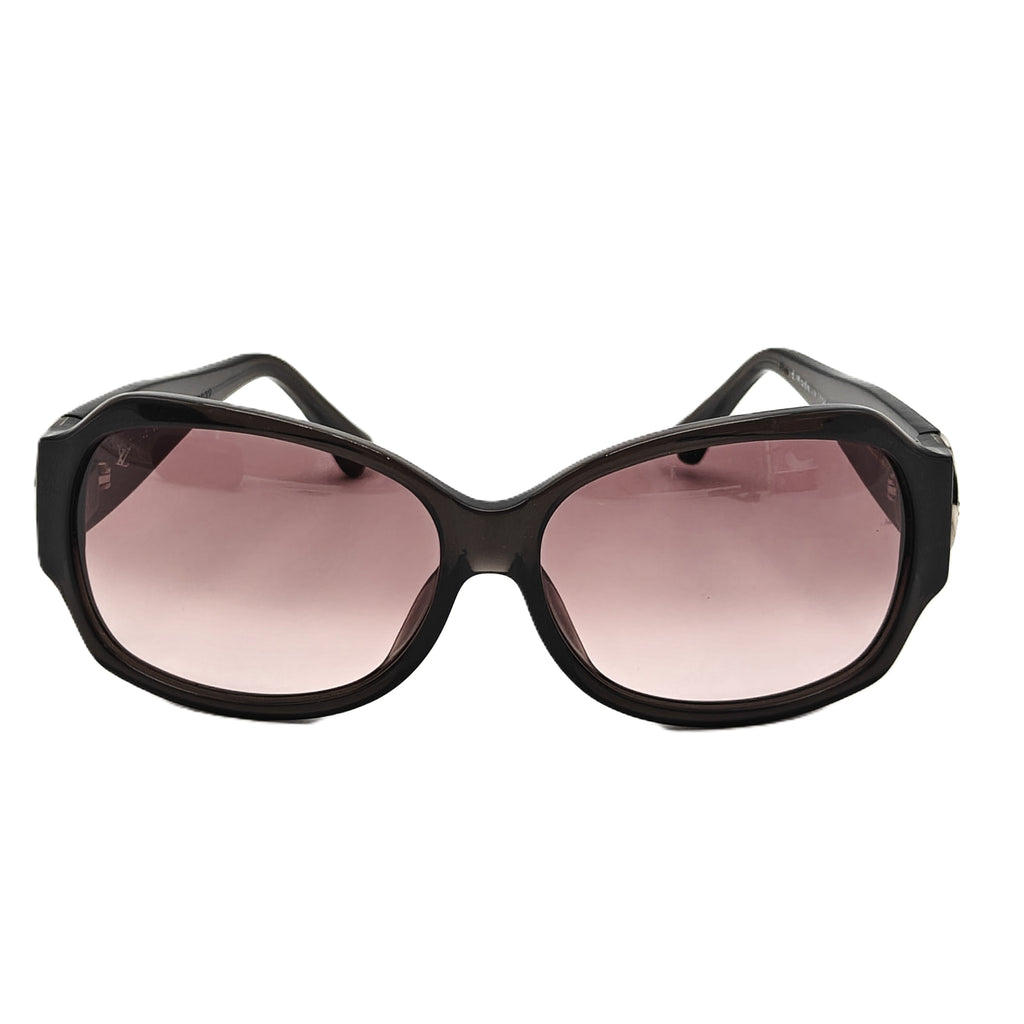 Brown/Purple Speckling Acetate Frame Ursula Strass Sunglasses