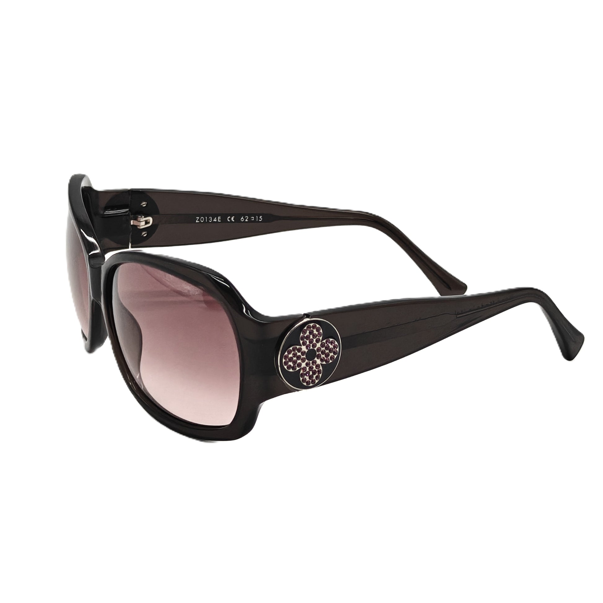 Brown/Purple Speckling Acetate Frame Ursula Strass Sunglasses