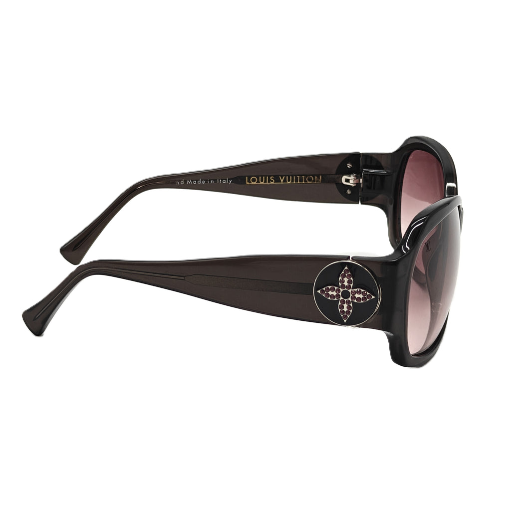 Brown/Purple Speckling Acetate Frame Ursula Strass Sunglasses