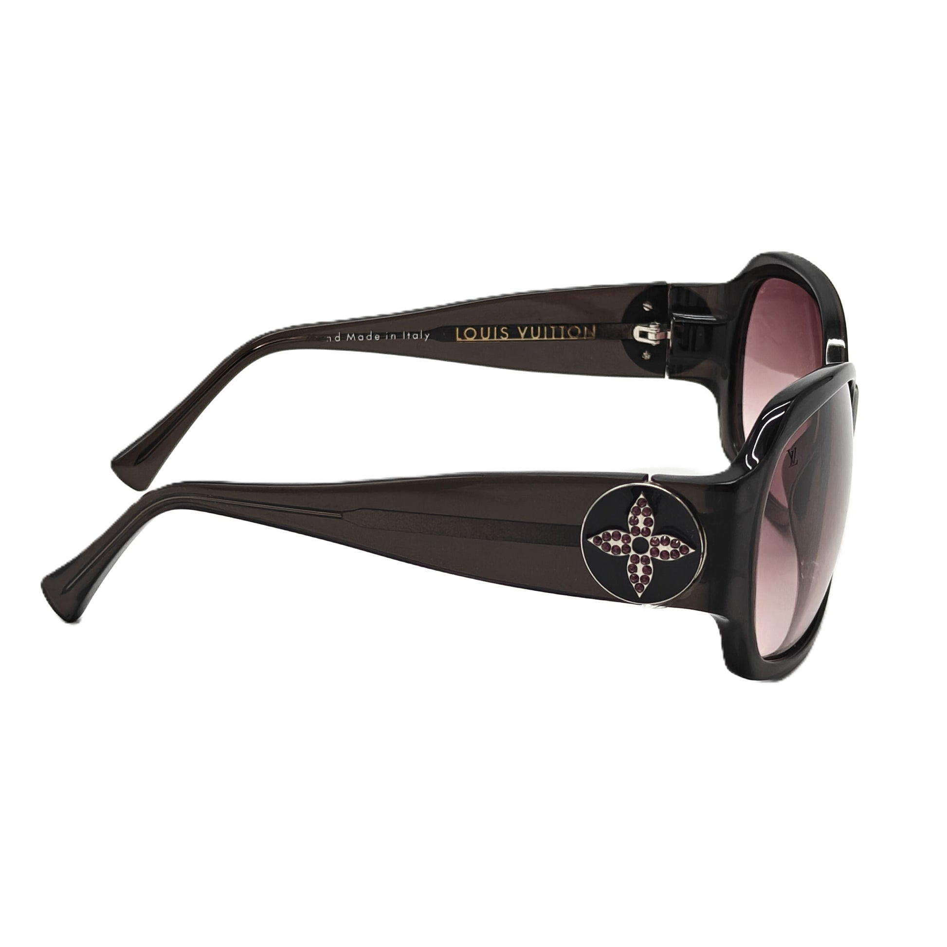 Brown/Purple Speckling Acetate Frame Ursula Strass Sunglasses