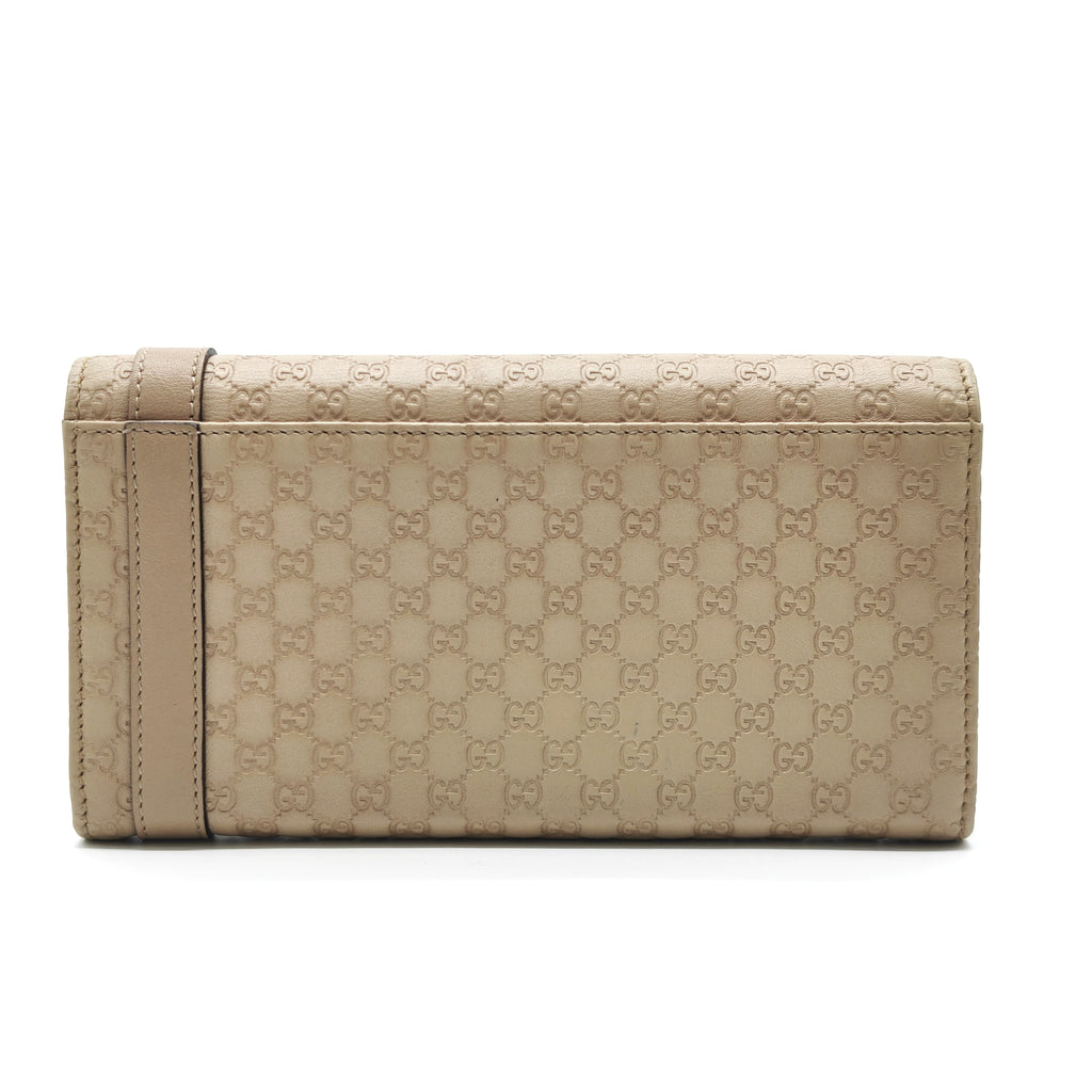 Microguccissima Pattern Leather Continental Wallet Gisel