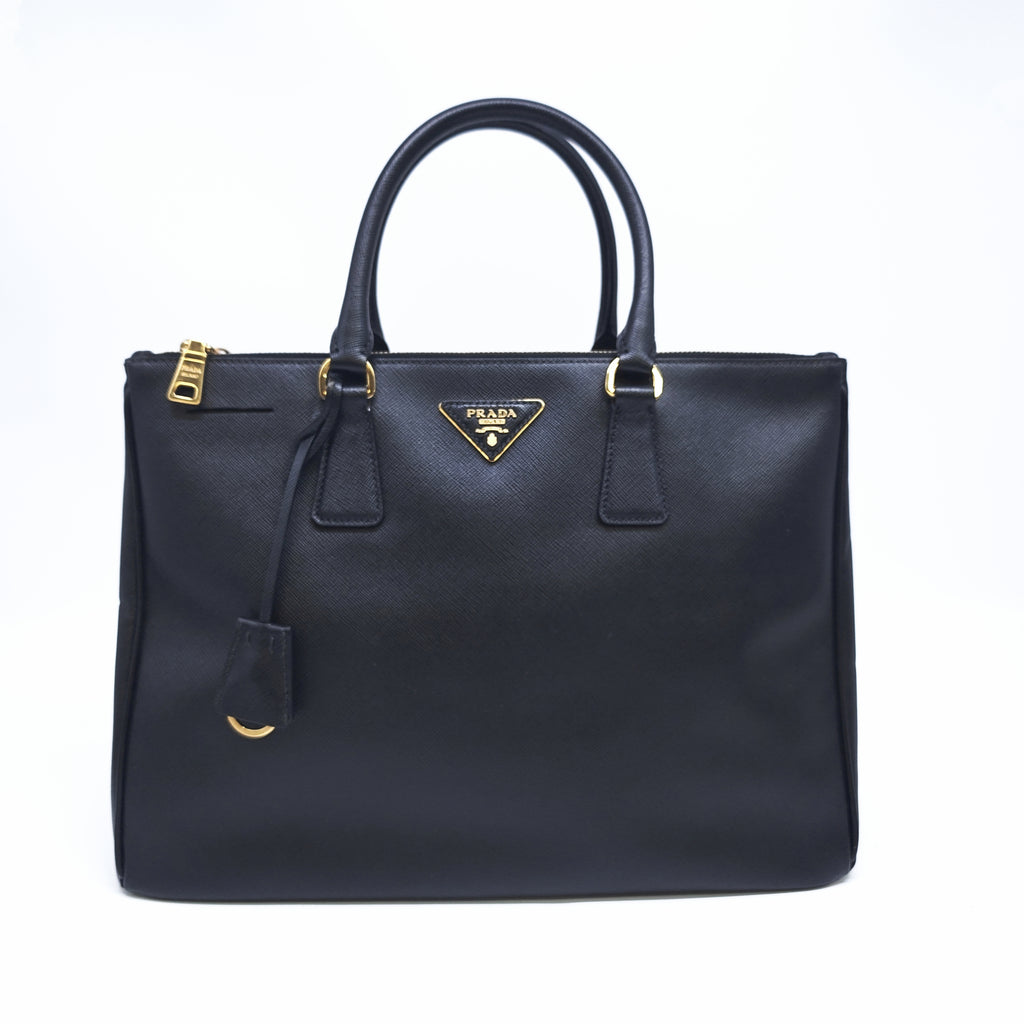 Prada Large Galleria Saffiano Lux Double Zip Tote Bag B23795