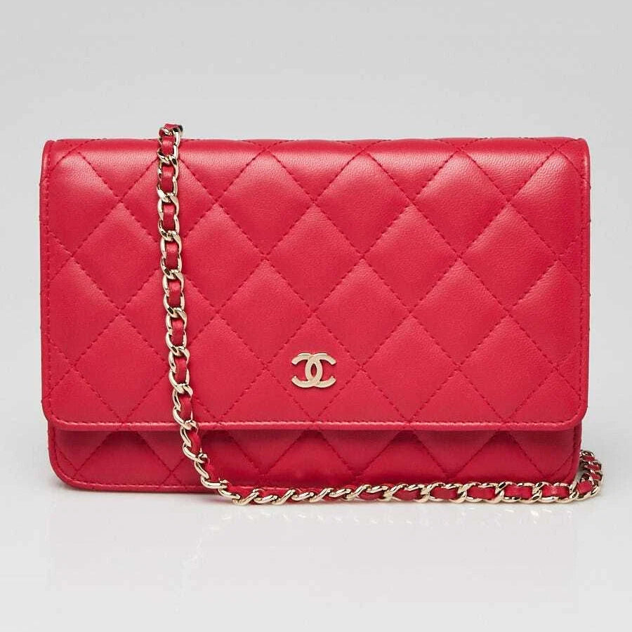 Wallet on Chain Quilted Lambskin twins