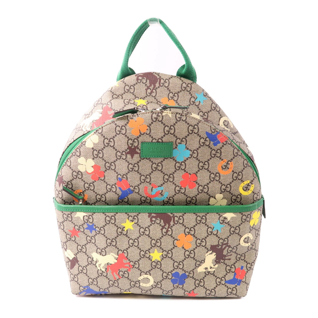 Zip Backpack Printed GG Coated Canvas Small Twins