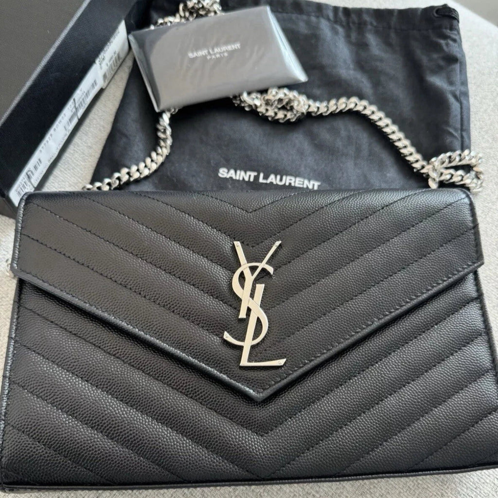 Classic Monogram Envelope Satchel Leather twins