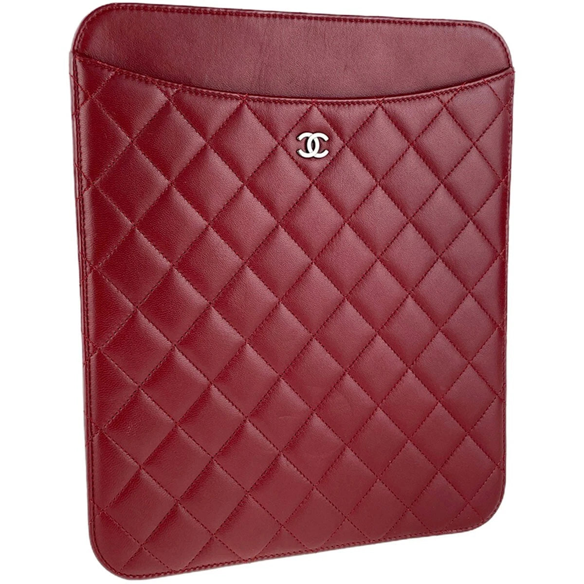 Lambskin Suede Leather Bordeaux iPad Cover Case twins
