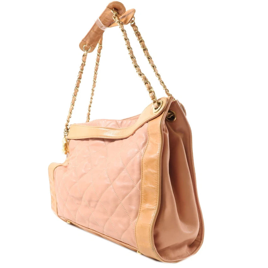 In the Mix Charm Tote Quilted Leather - twins