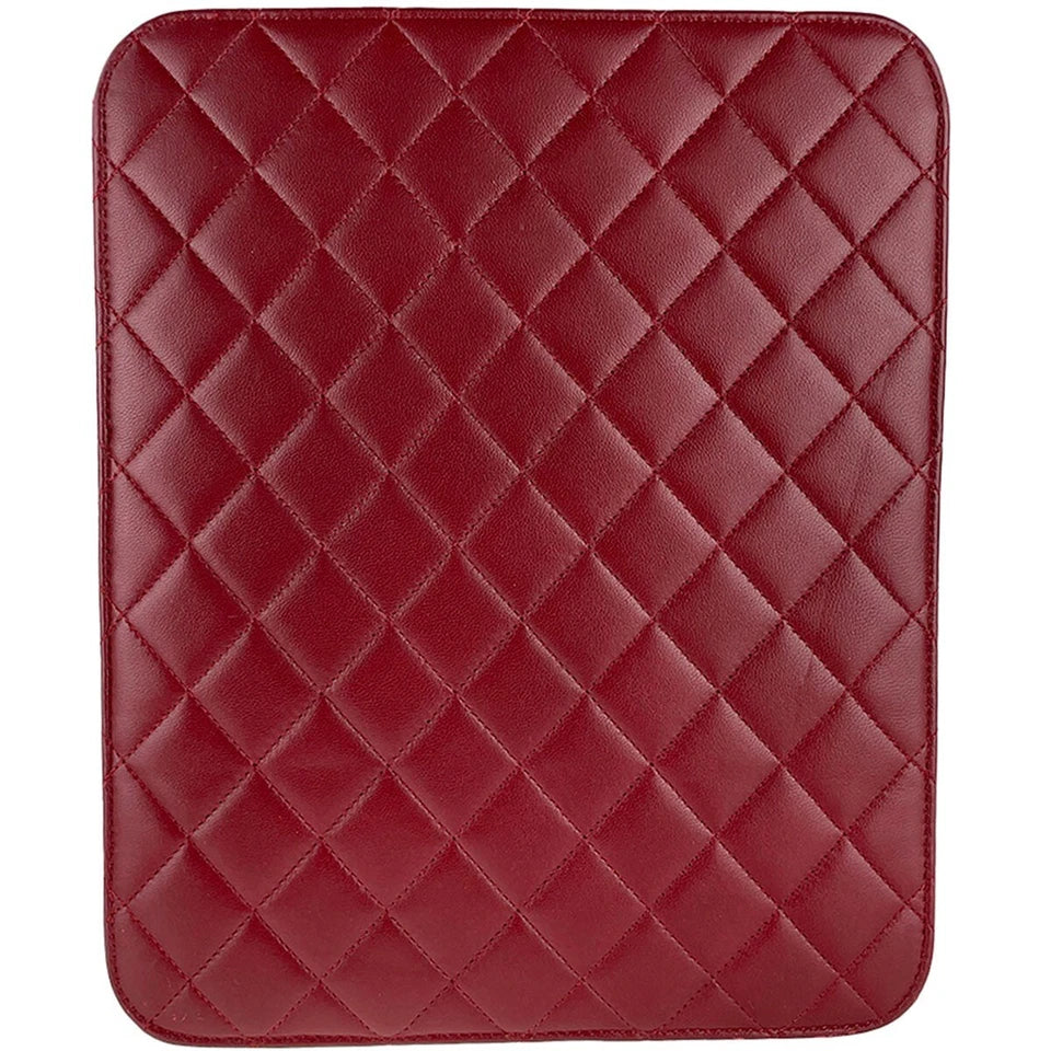 Lambskin Suede Leather Bordeaux iPad Cover Case twins