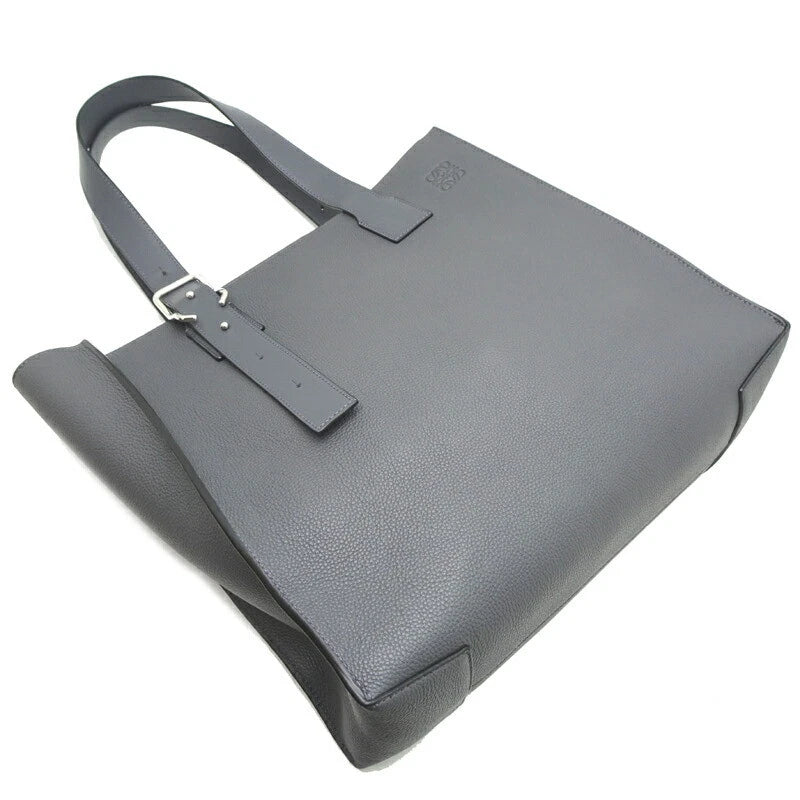 Logo-Debossed Full-Grain Leather Tote Bag - twins