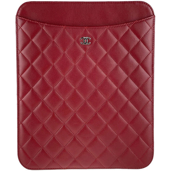 Lambskin Suede Leather Bordeaux iPad Cover Case twins