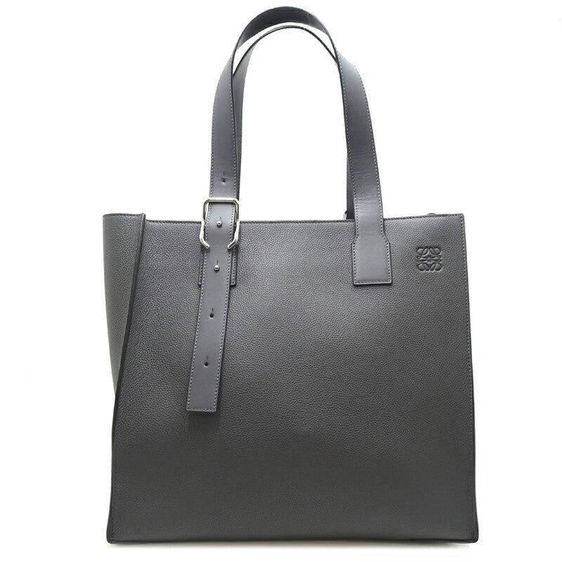 Logo-Debossed Full-Grain Leather Tote Bag - twins
