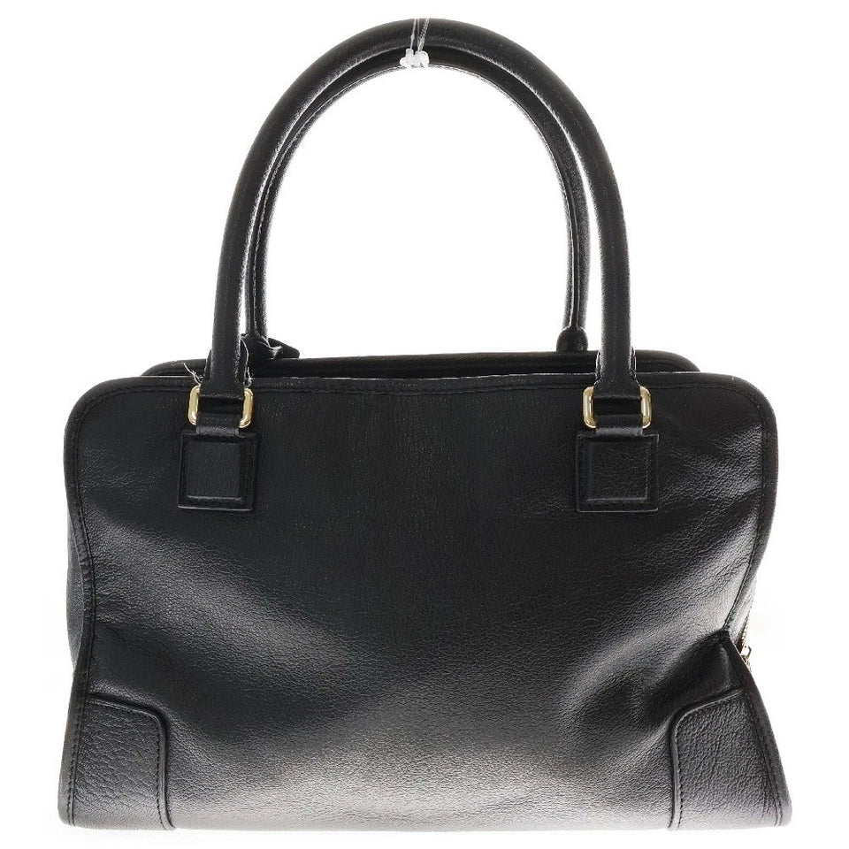 Amazona 35 handbag black leather gold hardware Boston bag twins