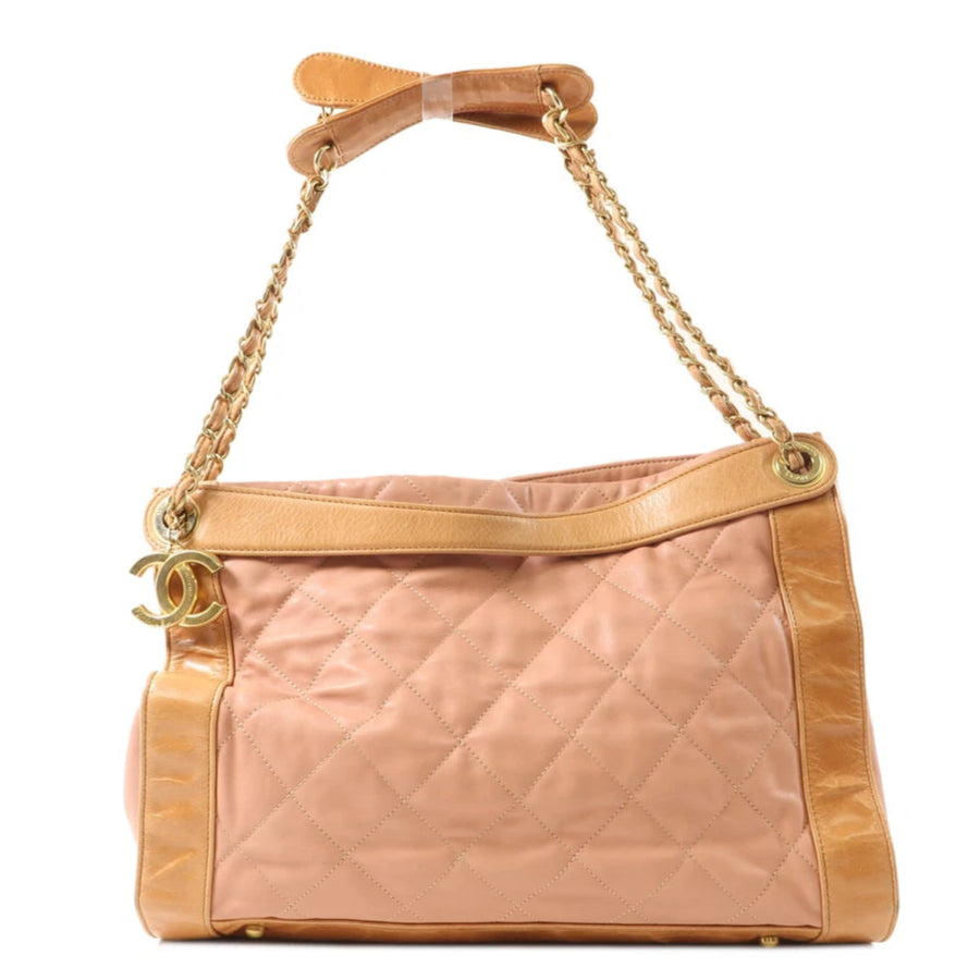 In the Mix Charm Tote Quilted Leather - twins