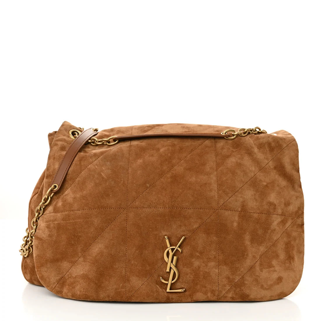 Saint Laurent Suede Matelasse Monogram Large Jamie 4.3 Snuff Twins LDJ6775