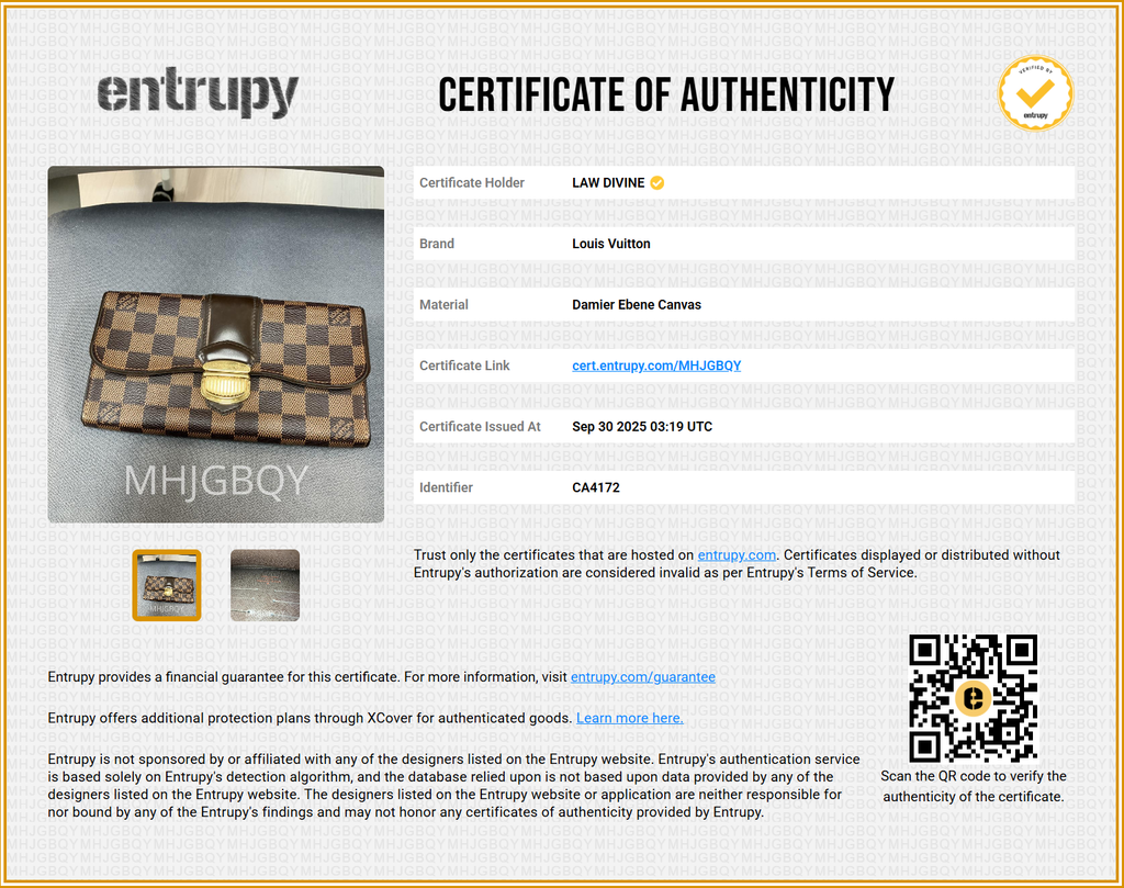 Damier Canvas Sistina Portefeuille Wallet