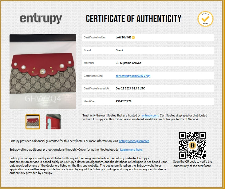 Pearly Wallet on Chain Coated Canvas with Leather Mini