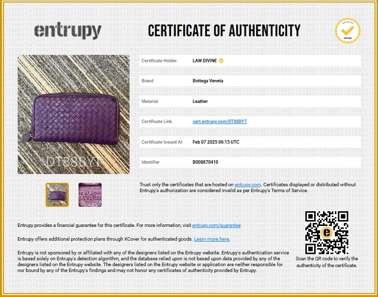 Intrecciato Weave Lambskin Continental Wallet