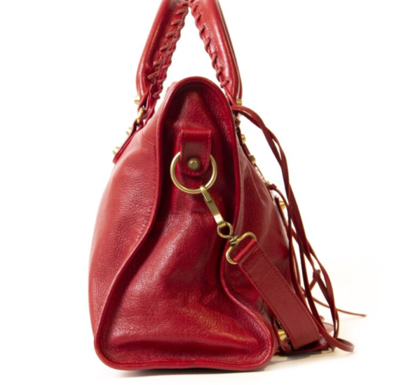 Red Leather City Bag twins