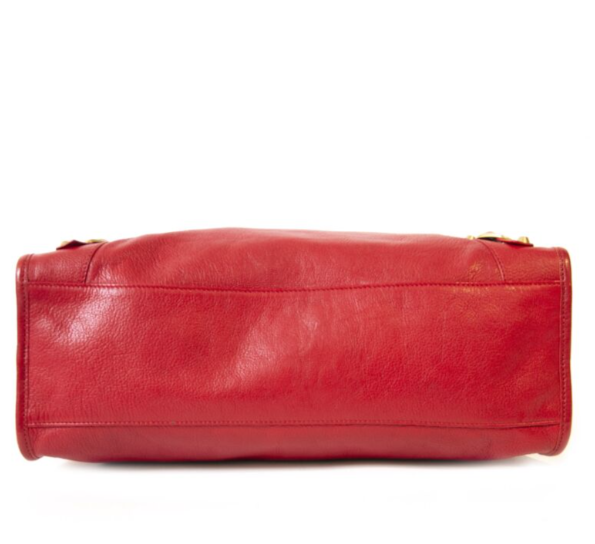 Red Leather City Bag twins