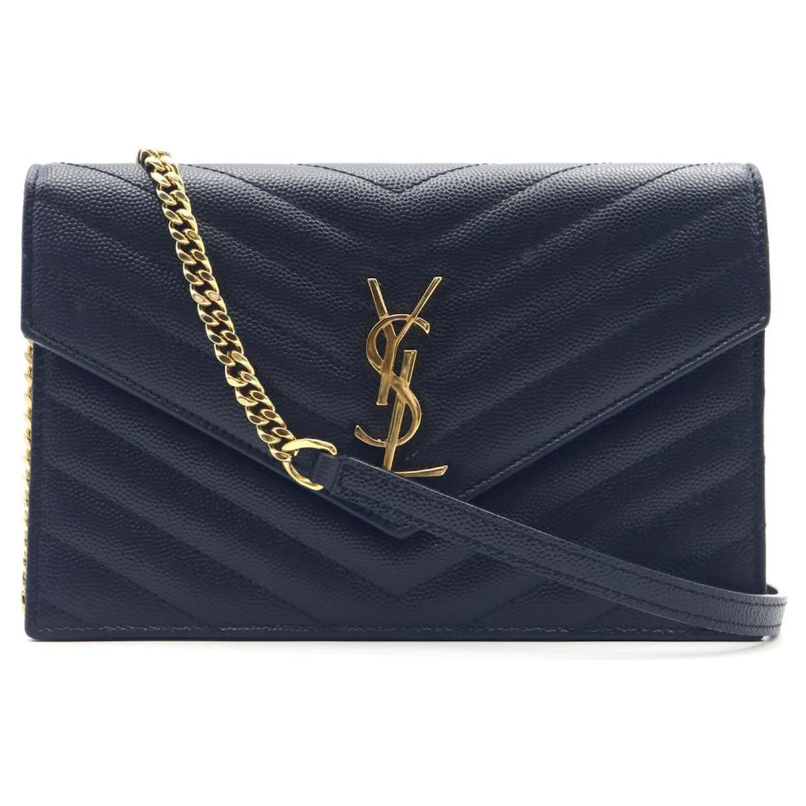 Classic Monogram Envelope Satchel Matelasse Chevron Leather twins